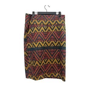 Lularoe Aztec Western Multicolor Tribal Cassie Pencil Skirt Boho XL